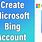 Create Bing Account