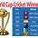 Cricket World Cup List