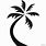 Curved Palm Tree Silhouette