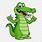 Cute Alligator Cartoon Clip Art