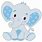 Cute Baby Boy Elephant Clip Art