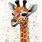 Cute Baby Giraffe Painting