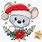 Cute Christmas Mouse Clip Art