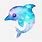 Cute Dolphin Emoji Wallpaper