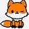 Cute Fox Cartoon Sticker