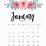 Cute January Calendar