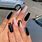 Cute Nails Acrylic Coffin Black