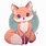 Cute Red Fox Drawing