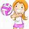Cute Volleyball Cartoon