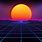 Cyberpunk Sunset Grid
