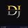 DJ Letters Logo with Flame