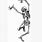 Dancing Skeleton Line Drawing