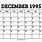 December 1995 Calendar