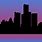 Detroit Skyline Silhouette Vector