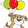 Dog Holding Balloons