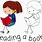 Drawing of Girl Reading a Book