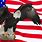 Eagle Holding American Flag