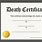 Editable Death Certificate