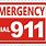 Emergency Call 911 Car Sign