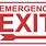 Emergency Exit Sign Right Arrow