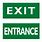 Entrance and Exit Signs