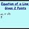 Equation of Line Given Two Points