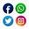 Facebook Instagram and Twitter Symbols