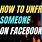Facebook Unfriend Button