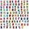 Flag of the World Small Stickers