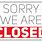 Free Closed Sign Template