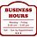 Free Printable Business Hours Sign Template