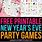 Free Printable New Year Eve Games