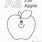 Free Printable a Is for Apple