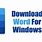 Free Word Download for Windows 10