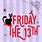 Friday the 13th Words