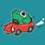 Frog Driving Car