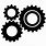 Gear Icon Black and White