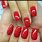 Gel Nails Red Art