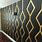 Geometric Black and Gold Accent Wall