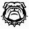 Georgia Bulldog Head SVG