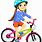 Girl Biking Clip Art