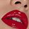 Glossy Red Lips Makeup