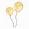 Gold Glitter Balloon Clip Art