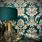 Green and Gold Damask Wallpaper