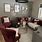 Grey and Maroon Decor Living Room