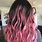 Hair with Pink Highlights