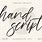 Hand Script Font