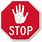 Hand in Stop Sign