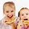 Happy Kids Eating Pizza