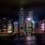 Hong Kong City Night Skyline
